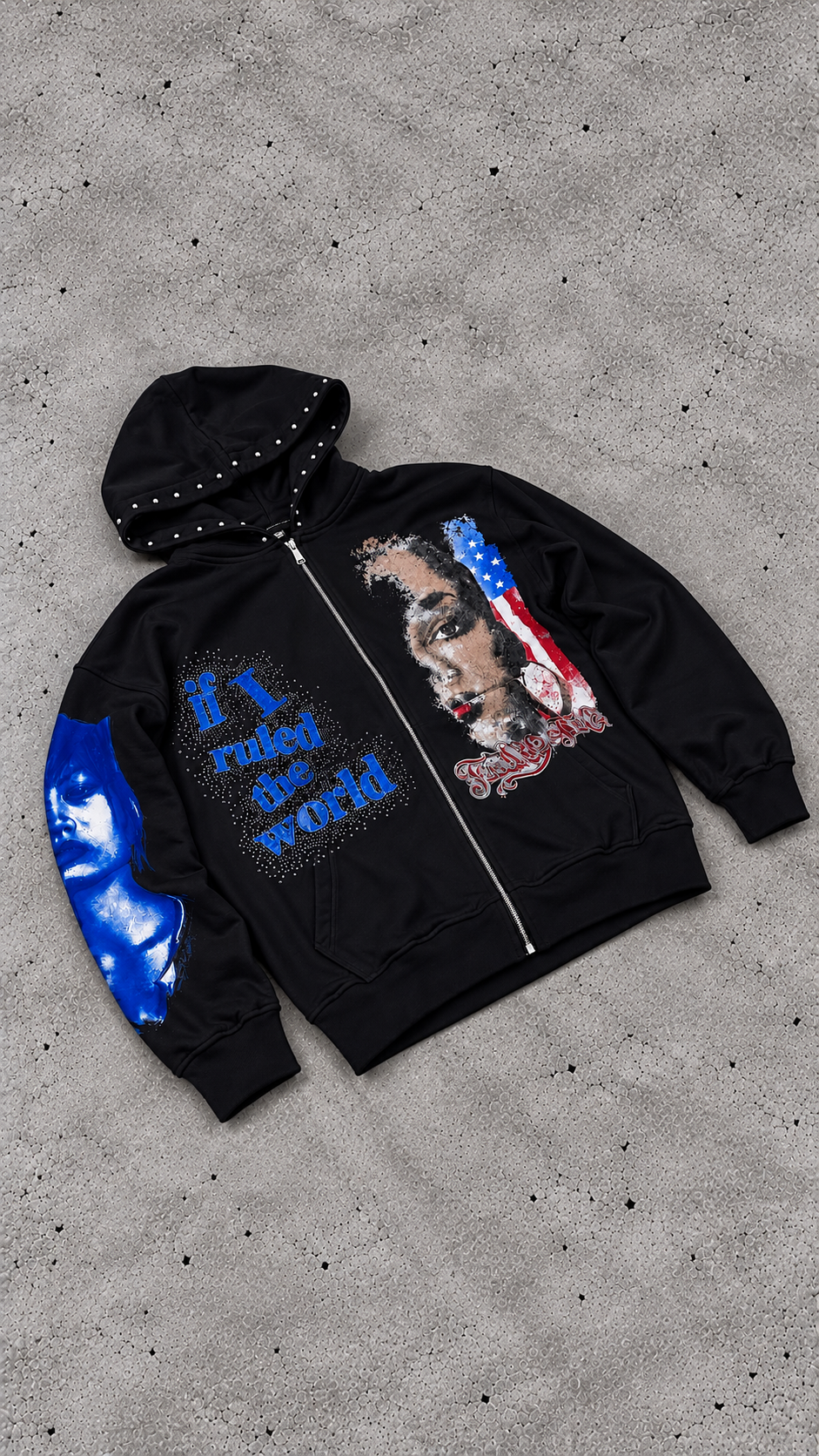 Felpa Ruled con Zip