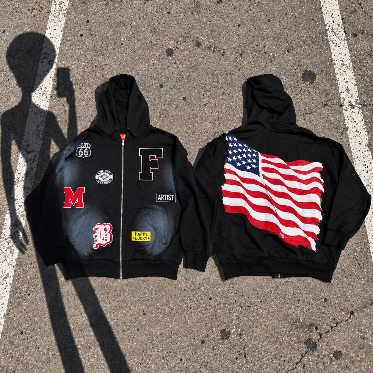 Felpa con Zip USA