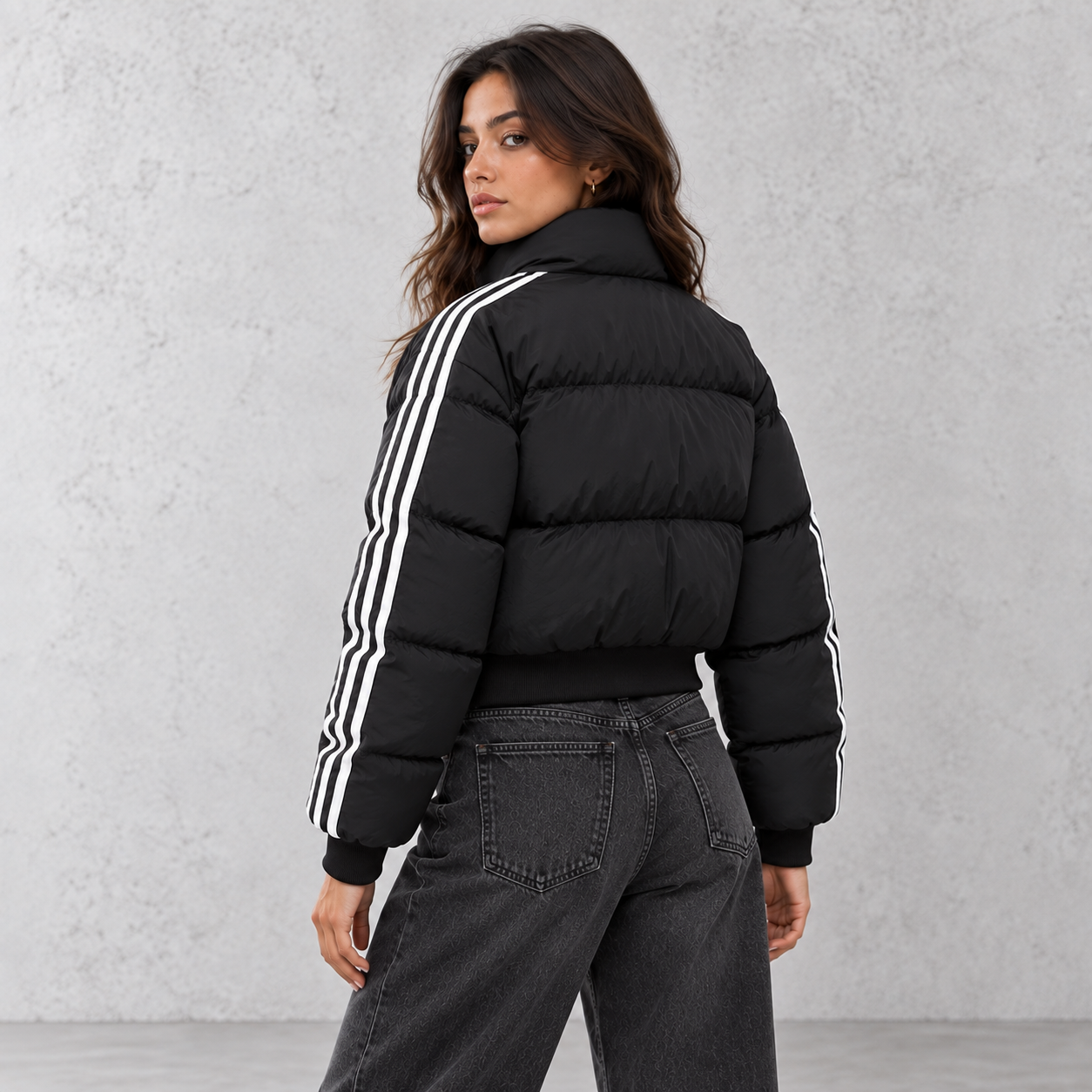 Bomber Puffer Adidas Donna Nero