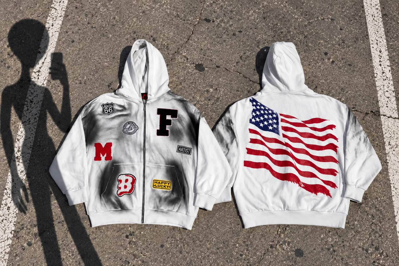 Felpa con Zip USA