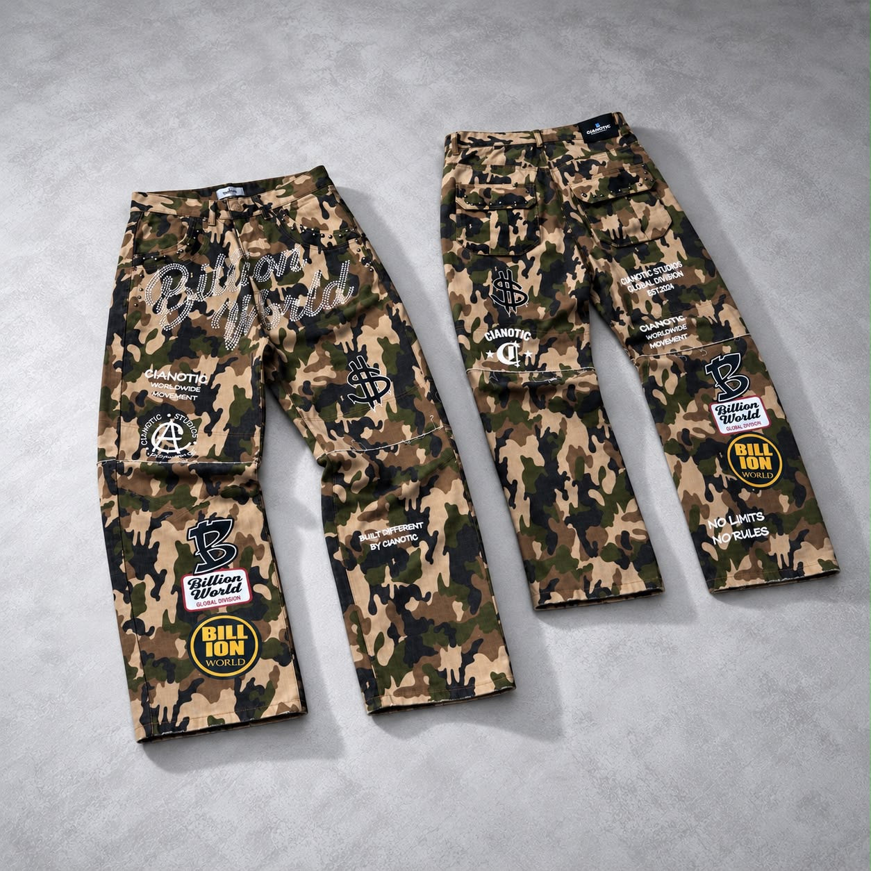 Jeans Cargo Camo Patch
