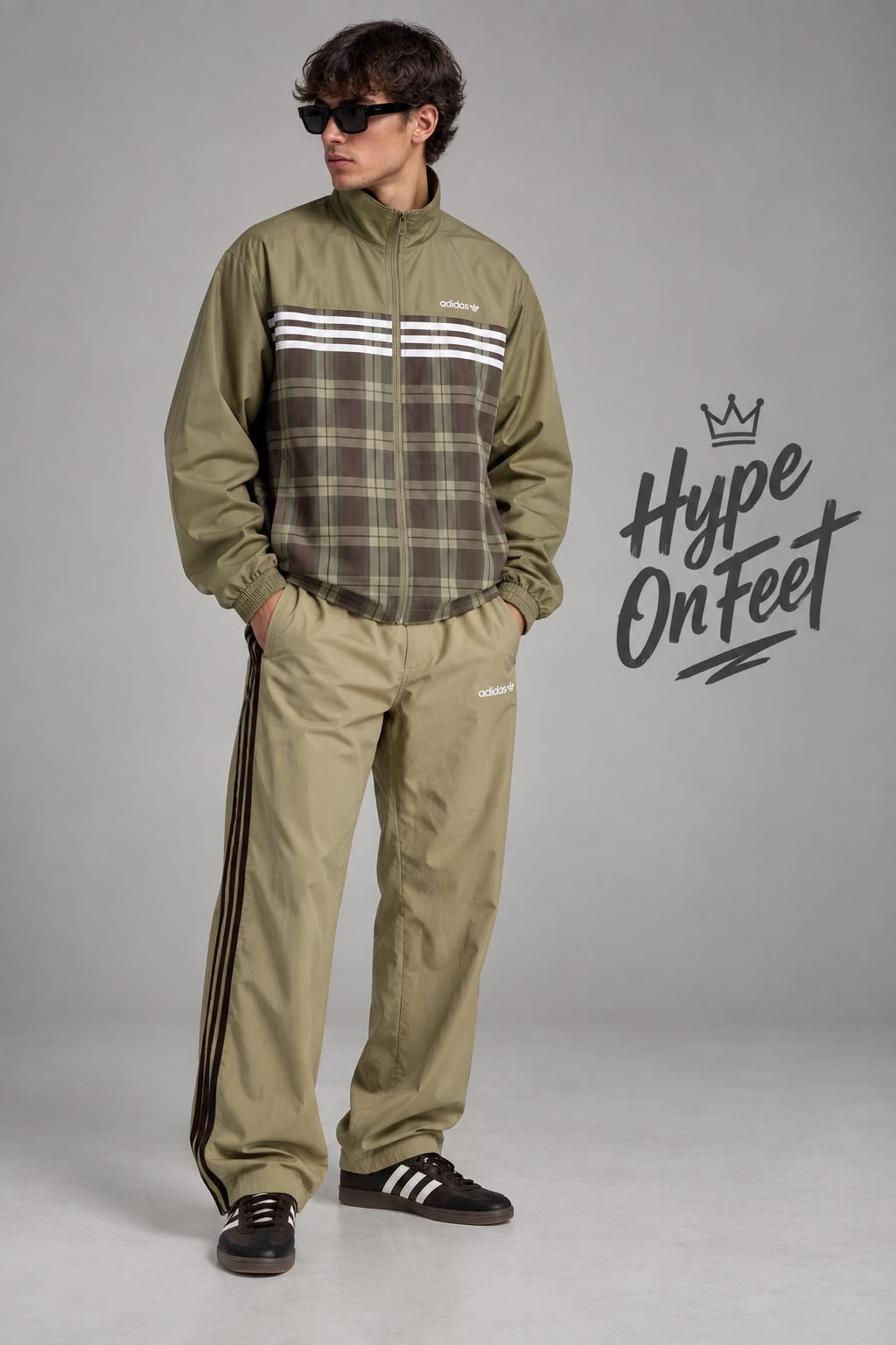 Tracksuit Tuta Adidas Tartan Verde