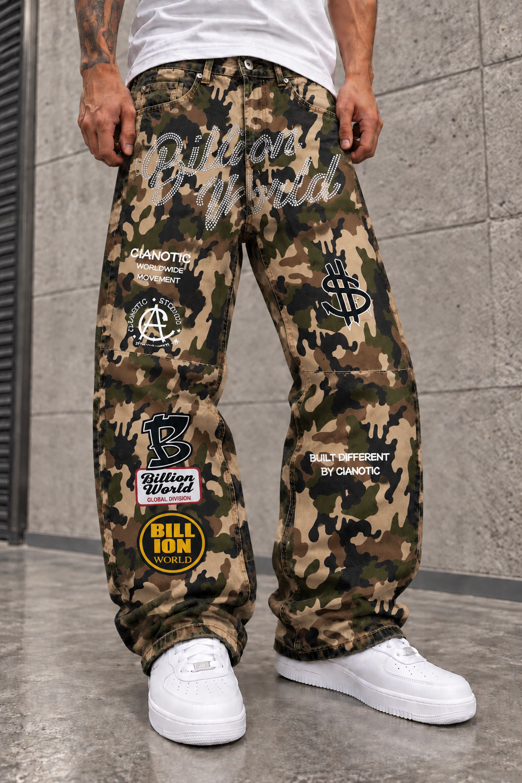 Jeans Cargo Camo Patch
