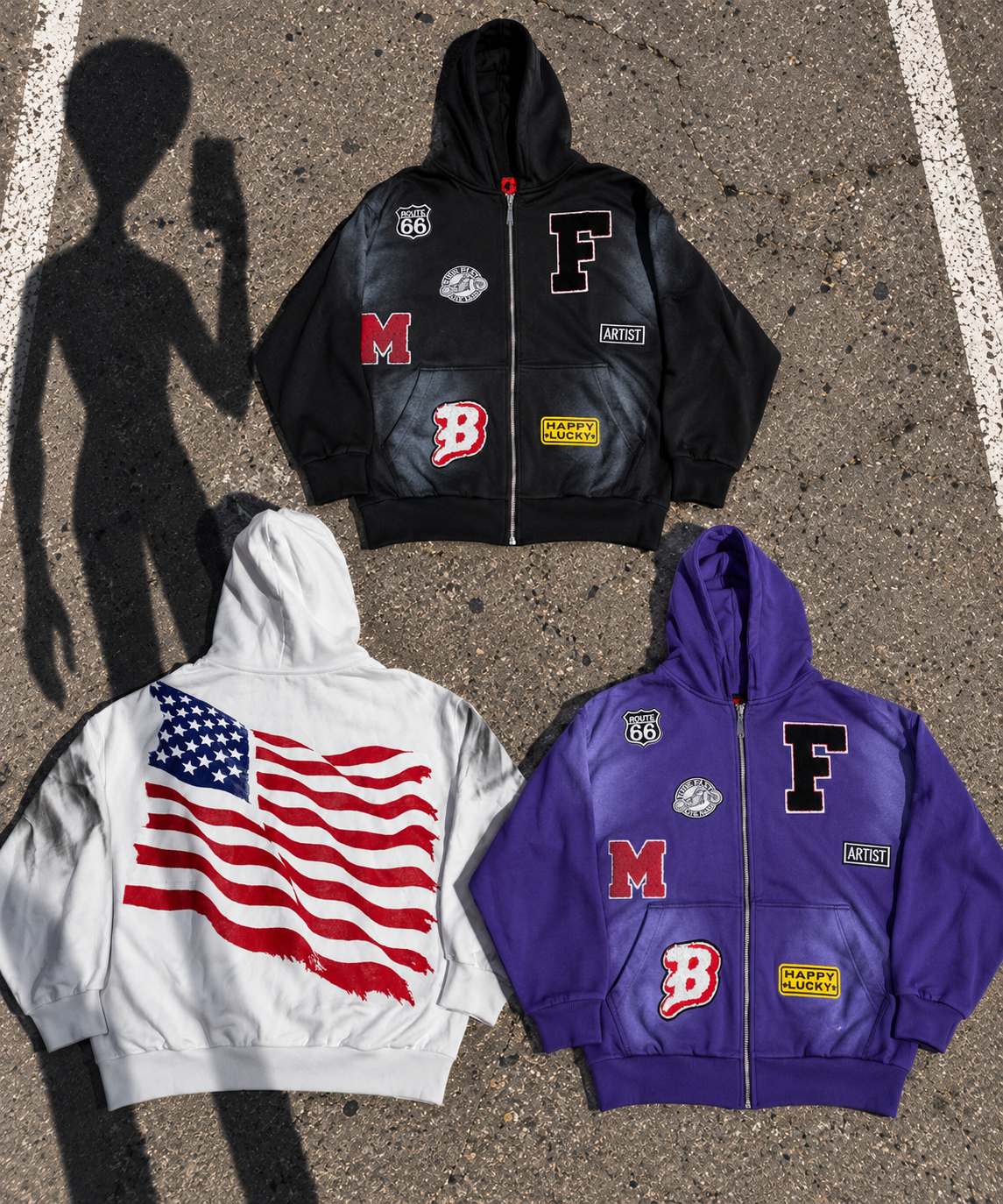 Felpa con Zip USA