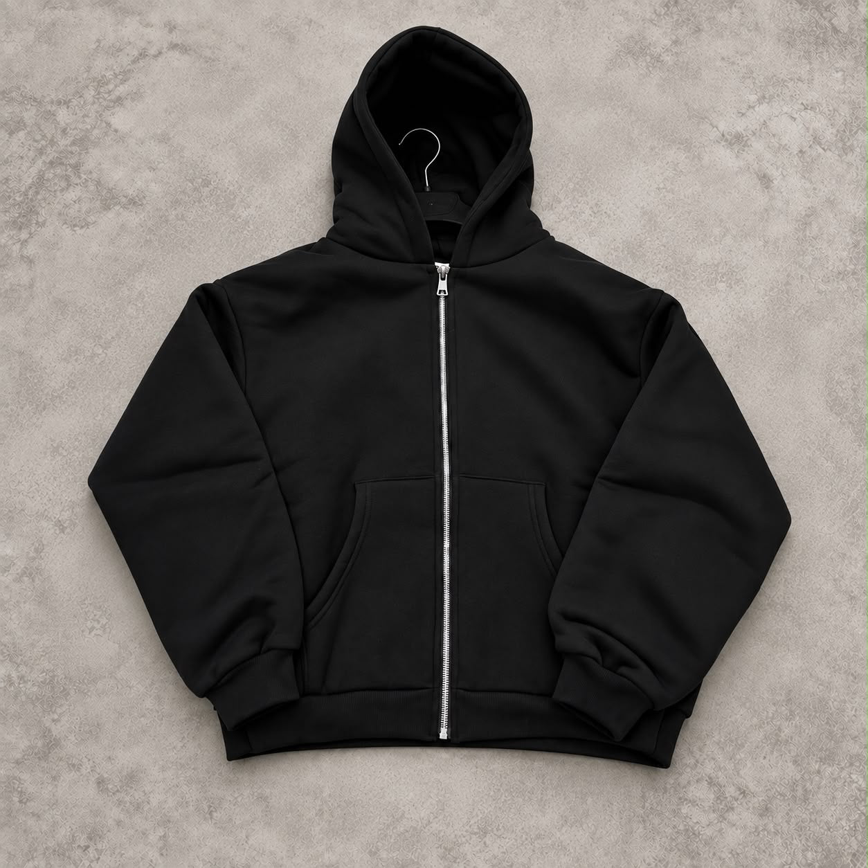 Felpa Boxy Hoodie Con Zip