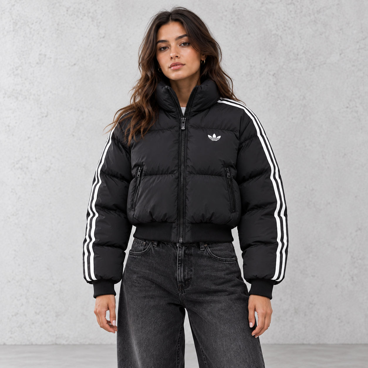 Bomber Puffer Adidas Donna Nero
