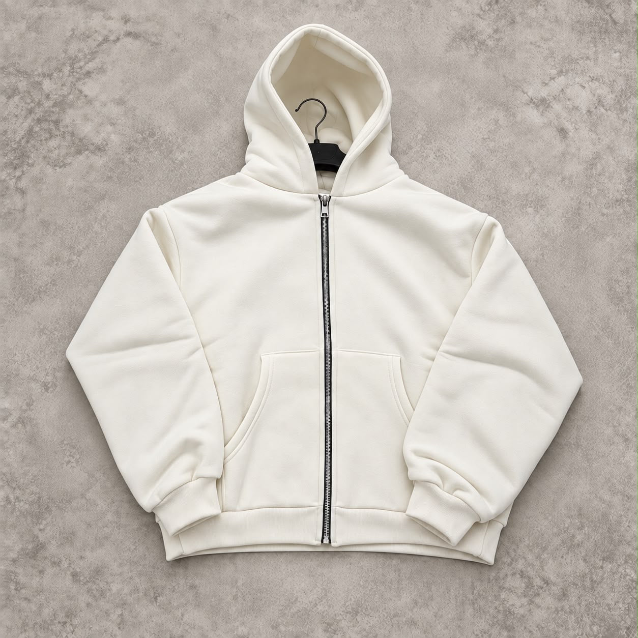 Felpa Boxy Hoodie Con Zip
