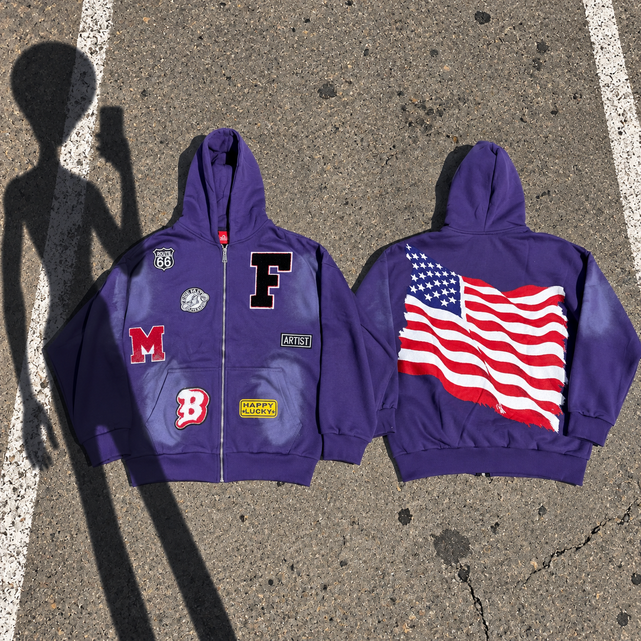 Felpa con Zip USA