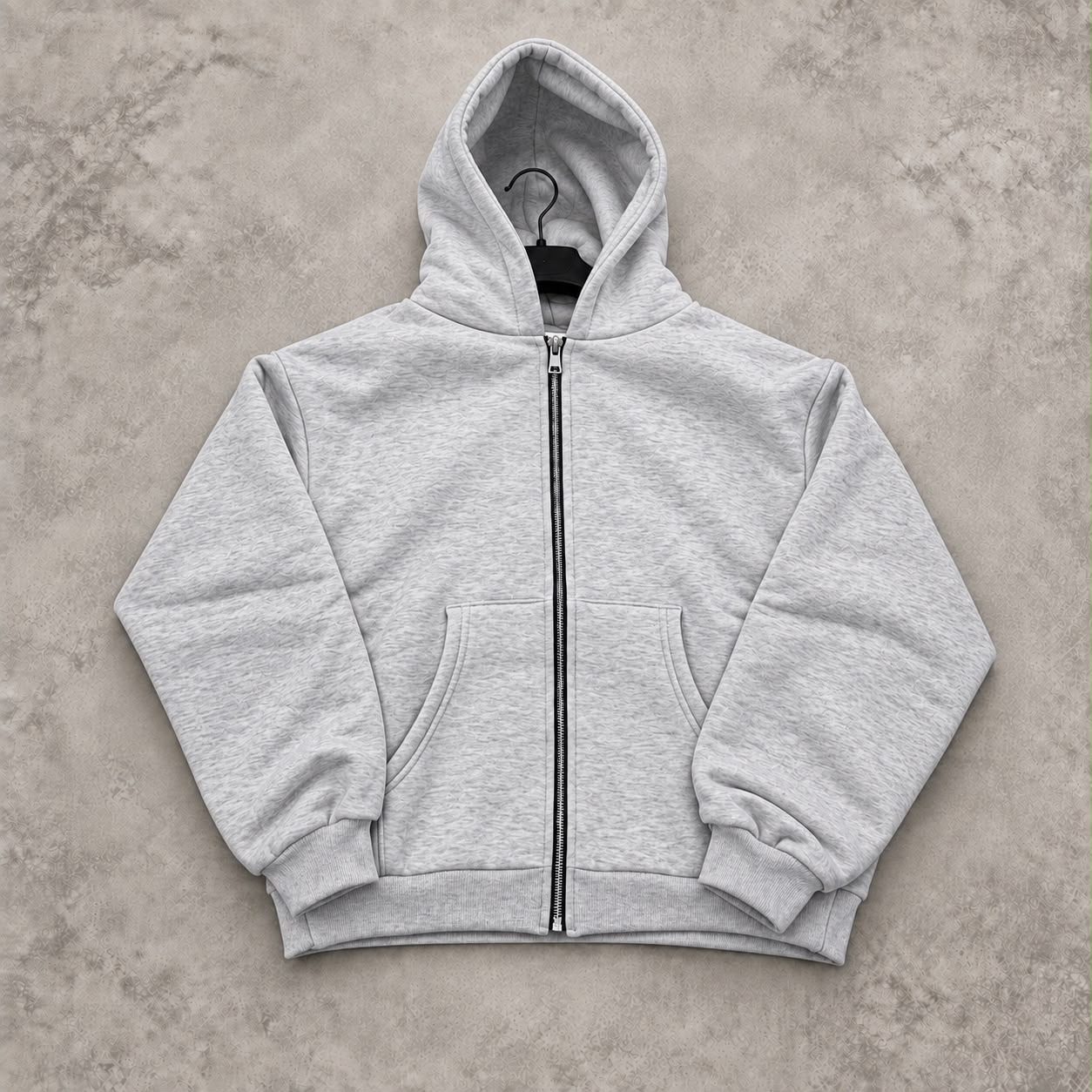 Felpa Boxy Hoodie Con Zip