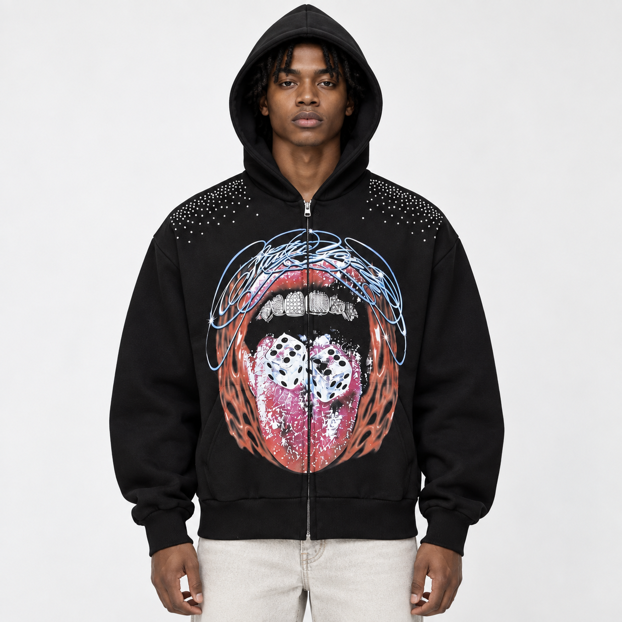Felpa con Zip Grillz