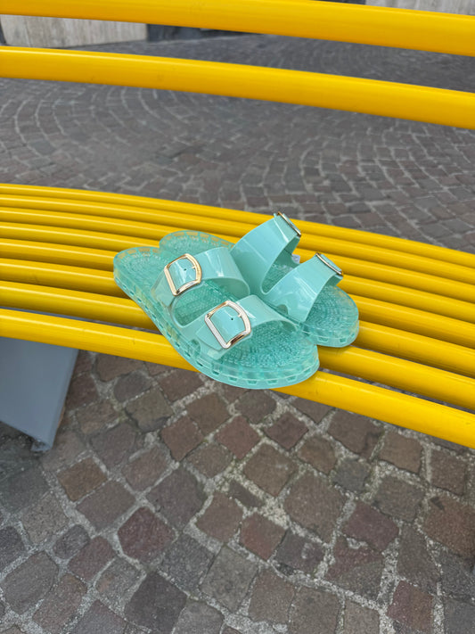 Ciabatta Kappa Verde Acqua Donna