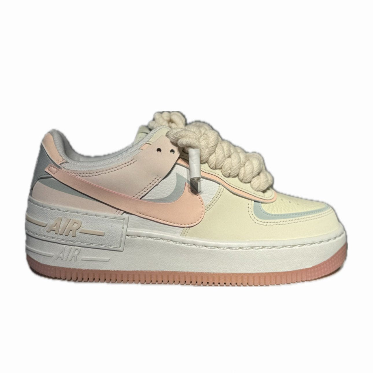 Air Force 1 Shadow Coconut Pink Rope Laces